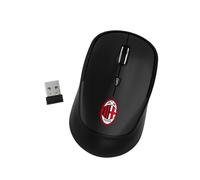 TECHMADE AC Milan - Mouse Wireless Ufficiale | Design Ergonomico | Tecnologia Senza Fili | Sensore Ottico Preciso | Compatibile con PC e Mac | Tasti Silenziosi, Nero, Plastica (NERO)