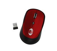 TECHMADE AC Milan - Mouse Wireless Ufficiale | Design Ergonomico | Tecnologia Senza Fili | Sensore Ottico Preciso | Compatibile con PC e Mac | Tasti Silenziosi, Nero, Plastica (ROSSO)