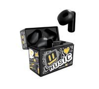Techmade Auricolari Wireless TM-XM191 Bluetooth 5.3 Pattern Giallo con Custodia