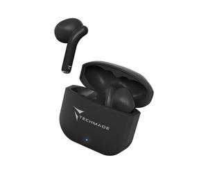TECHMADE Cuffie Bluetooth Auricolari Wireless con Microfono, Audio HD, Bassi Potenziati, Touch Control, Impermeabili IPX5, Compatibili con iPhone e Android