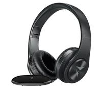 TECHMADE Cuffie Wireless per TV - Ricezione Fino a 30m - Facili da Configurare, Connessione UHF con Ricevitore - Include Adattatore e Cavo AUX, Ottico e Ricarica - Per Adulti, Anziani o Ipoudenti