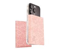 TECHMADE ETRES Portafoglio Magnetico Flat Animalier - 5 Slot Carte + Tasca Contanti - Protezione RFID, Ultra Slim, Funzione Stand per Smartphone - Anello Adattatore Magnetico Incluso (Rosa)