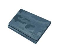 TECHMADE ETRES Portafoglio Magnetico Flat Camouflage - 5 Slot Carte + Tasca Contanti - Protezione RFID, Ultra Slim, Funzione Stand per Smartphone - Anello Adattatore Magnetico Incluso (Light Blu Cam)