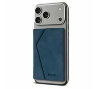 TECHMADE ETRES Portafoglio Magnetico ICON Easy - Compatibile con iPhone 17/16/15/14/13/12 - Protezione RFID, in PU Leather - 6 Carte + Tasca Contanti - Compatto, Unisex, Antiscivolo (Blue)
