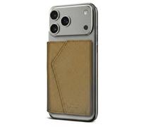 TECHMADE ETRES Portafoglio Magnetico ICON Easy - Compatibile con iPhone 17/16/15/14/13/12 - Protezione RFID, in PU Leather - 6 Carte + Tasca Contanti - Compatto, Unisex, Antiscivolo (Saffiano Beige)