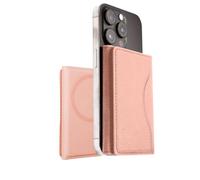 TECHMADE Etres Portafoglio Magsafe Compatibile per iPhone - Pelle Saffiano - Portacarte Magnetico, Protezione RFID - 6 Slot Carte + Tasca Contanti - Slim, Unisex, Antiscivolo (rosa)