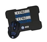 TECHMADE INTER MOUSE USB CON FILO +MOUSEPAD GAMING TM-M016 COLORE NERO AZZURRO