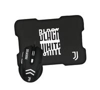 TECHMADE JUVENTUS MOUSE USB CON FILO +MOUSEPAD GAMING TM-M016 COLORE BIANCO NERO