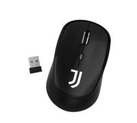 TECHMADE Mouse Wireless Juventus | Design Ufficiale Squadra | Tecnologia Senza Fili | Sensore Ottico Preciso | Ergonomico e Silenzioso | Plug & Play (COMPATTO NERO)