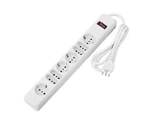 Techmade MULTIPRESA 8 POSTI SL203080 4 Prese 10A +T / 4 Prese 10A SCHUKO