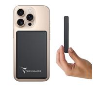 TECHMADE Power Bank Magnetico 10000 mAh - Ricarica Veloce, Super Slim, Leggero - Compatibile con iPhone 15/14/13/12/Mini/Pro/Pro Max - Cavo USB-C Incluso (10000 mAh)