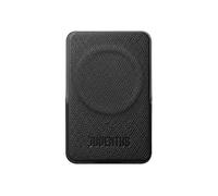 TECHMADE Powerbank MagSafe 5000 mAh Juventus - Compatibile Anche con Dispositivi Android - Ricarica Veloce, Ultra Sottile, Leggero - Cavo USB-C Incluso (NERO 5000 mAh - pelle sintetica)