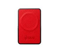 TECHMADE Powerbank MagSafe 5000 mAh Milan - Compatibile Anche con Dispositivi Android - Ricarica Veloce, Ultra Sottile, Leggero - Cavo USB-C Incluso (ROSSO 5000 mAh - pelle sintetica)