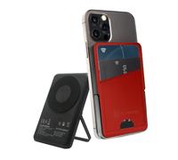 Techmade Powerbank Wireless Batteria da 5000 mAh e Portacarte Milan Red smart