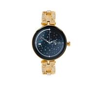 TECHMADE Smartwatch Niah Lyra, orologio digitale gioiello, schermo AMOLED, chiamate, notifiche, funzione SOS, sport, compatibile con IOS e android (MAGLIA MET BIG GOLD)