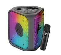 Techmade Speaker Bluetooth Karaoke con Microfono - 15W Portatile, Sistema 2 in 1 - Luci LED RGB - Connessione con BT 5.4, USB, Micro SD e AUX - Radio FM Integrata - Batteria 2400mAh