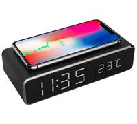 Techmade Sveglia Digitale con Funzione Ricarica Wireless colore Nero DAC-WPC-01