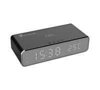 TECHMADE SVEGLIA DIGITALE TM-W258-BK CON FUNZIONE DI RICARICA WIRELESS - NERO**PUOI PAGARE ANCHE ALLA CONSEGNA!!!**