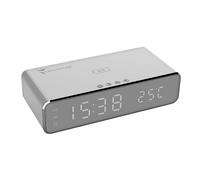 TECHMADE SVEGLIA DIGITALE TM-W258 CON FUNZIONE DI RICARICA WIRELESS - SILVER**PUOI PAGARE ANCHE ALLA CONSEGNA!!!**