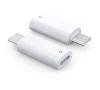 TechMatte Adattatore USB C Pencil per Apple Pencil 1ª Generazione, Compatibile Solo con iPad 10ª / 11ª A16 2025, Adattatore USB-C to Lightning per Ricarica e Connessione (Confezione 2 Pezzi)