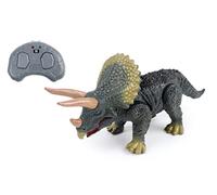 Techmobot - Dinosaur Triceratops sound and bright, infrared control, range 10 m - 088363 - grey - 25 cm - plastic - from 4 years - 3 AAA batteries 1.5 V - batteries included