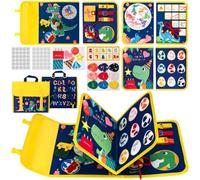 TECHMUR Busy Board - Libro con puzzle, treno o aereo, 100% privo di BPA e sostanze nocive come Quiet Book & Busy Book I Activity Board & Busy Book