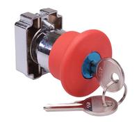 Techna PtecMetMushK40 Pulsante Di Arresto Di Emergenza A Rilascio Chiave 40mm