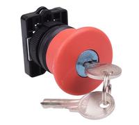 Techna PtecMushK40 Chiave Rilascio 40mm Emergenza Stop Bottone Switch Plastic