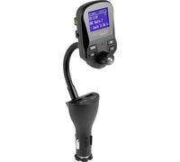Technaxx Trasmettitore FM DAB+ Bluetooth Auto Kit Vivavoce - Adattatore Radio con 2 USB (QC3.0), AUX, MicroSD, Display Grande, Streaming Musica e Chiamate FMT1500BT