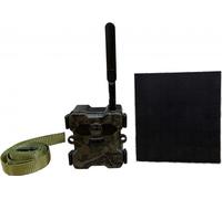 Technaxx 4G Wildcam TX-189 + pannello solare da 5W - video Full HD da 4MP, rilevamento di movimento PIR fino a 12m, batteria da 18000 mAh, visione notturna, connessione 4G, angolo di visione di 100°