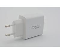 Technaxx Caricatore USB 18W QC 3.0 - Adattatore USB-A Ricarica Rapida per Smartphone, Tablet e dispositivi USB - Design Compatto da Viaggio - Bianco - Modello TX-197
