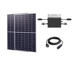Technaxx Centrale solare da balcone 800 W TX-241 con pannello solare Monocrystalline da 410 W, inverter da 800 W e cavo di collegamento da 5 m, monitoraggio MPP, ideale per coprire il carico di base a