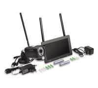 Technaxx Germania Set di videocamere di sorveglianza di sicurezza Wireless FullHD Touchscreen Monitor da 7 pollici PIR Visione diurna e notturna Funzione di allarme Notifiche TX-128