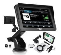 Technaxx Monitor CarPlay & Android Auto Wireless con Radio DAB - Display Touchscreen da 7 Pollici per Auto, Bluetooth 5.0, Trasmissione Audio FM & AUX, Radio Digitale, Supporto Parabrezza - TX-361