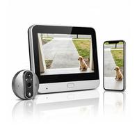 Technaxx Spioncino Digitale WiFi con Schermo 4,3”, Video HD 3MP, Rilevamento Movimento, Audio Bidirezionale, Controllo tramite App, Batteria Ricaricabile 5000mAh - Visore Porta Smart TX-366