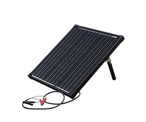 Technaxx TX-214, set di caricabatterie solare da 50W - Pannello solare portatile monocristallino con un controller a display LCD - Ideale per giardino e campeggio