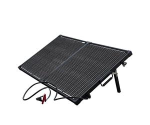 Technaxx TX-215, set di caricabatterie solari da 100W - Pannello solare portatile monocristallino con display LCD - Ideale per giardino e campeggio