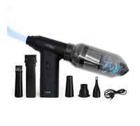 Technaxx TX-293, aspirapolvere portatile a batteria con spolverino d'aria, aspiratore elettrico ricaricabile da 160 W - Controllo continuo della velocità, 5 accessori versatili - Ideale per auto, tast