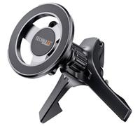 Technaxx TX-304 Supporto magnetico per telefono da auto per la bocchetta d'aria, supporto da auto rotante a 360° per iPhone 12 e successivi, potenti magneti N52 e anello metallico per tutti i telefoni