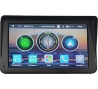 Technaxx TX-320, Wireless Car Play & Android Auto Display 7” per Apple Car Play e Android Auto con Bluetooth 5.0, trasmettitore FM, AUX, altoparlante incorporato, supporto per cruscotto/parabrezza
