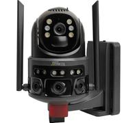 Technaxx TX-329, doppia telecamera di sicurezza 4G per esterni con pannello solare da 8W - 3MP FullHD, rotazione di 345°, visione notturna, batteria da 8000mAh, audio bidirezionale, IP65