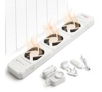 Technaxx Ventilatore per radiatore Mono Set per radiatori da 50-70 cm, potenziatore per radiatore con sensore di temperatura, accensione/spegnimento automatici, ultra silenzioso, consumo ≤1W - TX-302