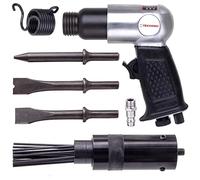 TECHNIC AT-8039DA Martello pneumatico con scalpello ad aghi e 3 scalpelli Scalpello rotondo a forma di pistola con 19 aghi con 18 cm di diametro Velocità di lavoro 4500 rpm