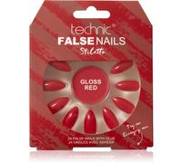 Technic Cosmetics False Nails Stiletto Unghie finte Gloss Red 24 pz