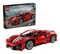 LEGO Technic Auto Ferrari 488 PISTA - Macchina Giocattolo con Motore V8, Sterzo e Differenziale - Decorazione da Cameretta - Regalo per Gamer, Bambini e Fan degli Sport Motoristici da 9 Anni - 42235
