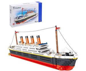 Technic Titanic Set di Blocchi di Costruzione, 1288 Pezzi Micro Nave da Crociera Titanic Barca Kit di Costruzione di Modello Non Compatibile con Lego Creator Expert 10294