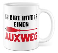 Technical Tazza con scritta - Regalo Es gibt immer einen Auxweg - Tazza da caffè 330 ml in ceramica - IT Informatik Techniker Auxkabel Gioco di parole umorismo tazza da caffè