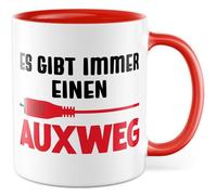 Technical Tazza con scritta - Regalo Es gibt immer einen Auxweg - Tazza da caffè 330 ml in ceramica - IT Informatik Techniker Auxkabel Gioco di parole umorismo tazza da caffè