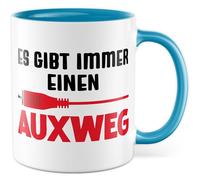 Technical Tazza con scritta - Regalo Es gibt immer einen Auxweg - Tazza da caffè 330 ml in ceramica - IT Informatik Techniker Auxkabel Gioco di parole umorismo tazza da caffè