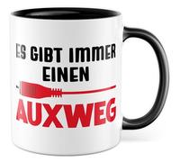 Technical Tazza con scritta - Regalo Es gibt immer einen Auxweg - Tazza da caffè 330 ml in ceramica - IT Informatik Techniker Auxkabel Gioco di parole umorismo tazza da caffè